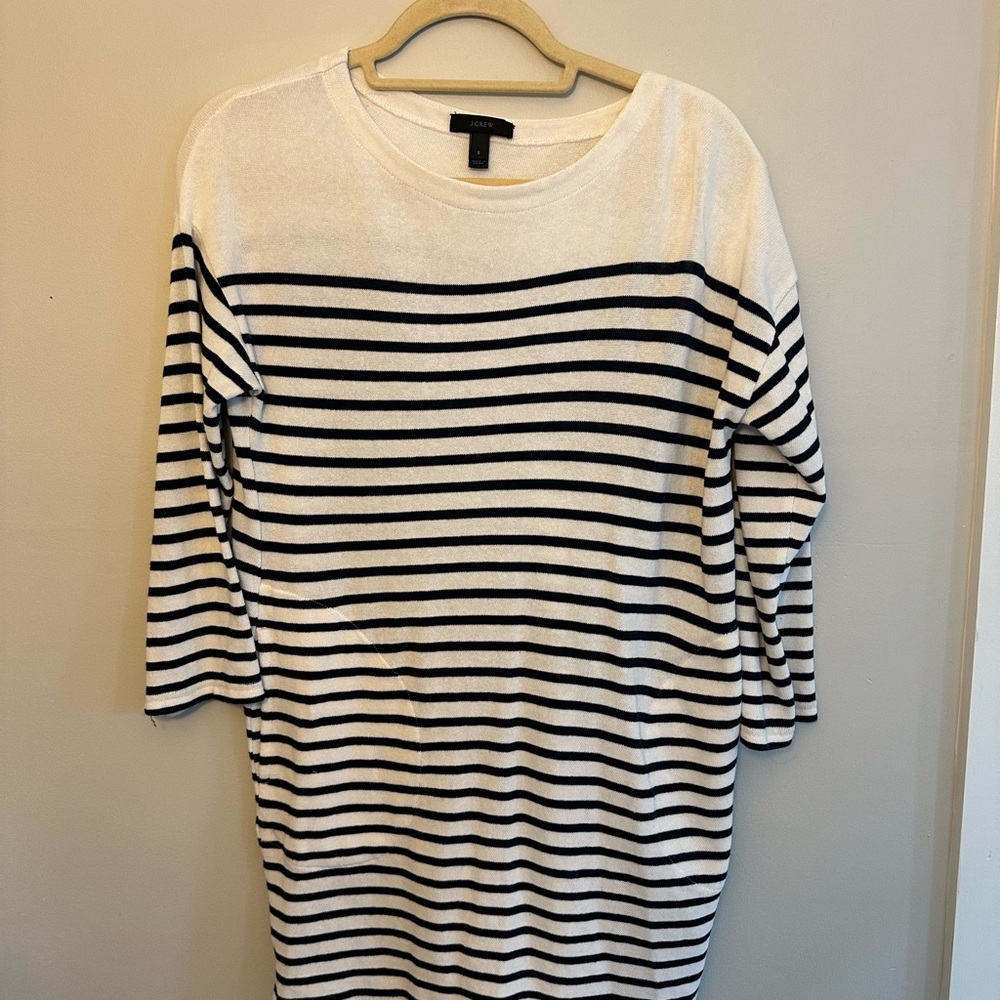 J.crew Striped Sweater Dress